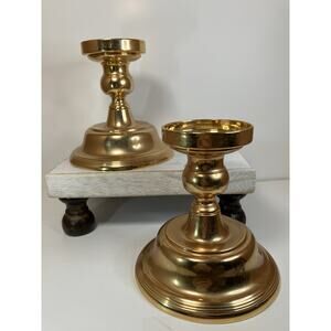 International Silver Company, Gold-Plated, Candlestick Candle Holders W/inserts